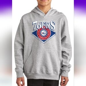 NBA Gray 76ers Kids Hoodie